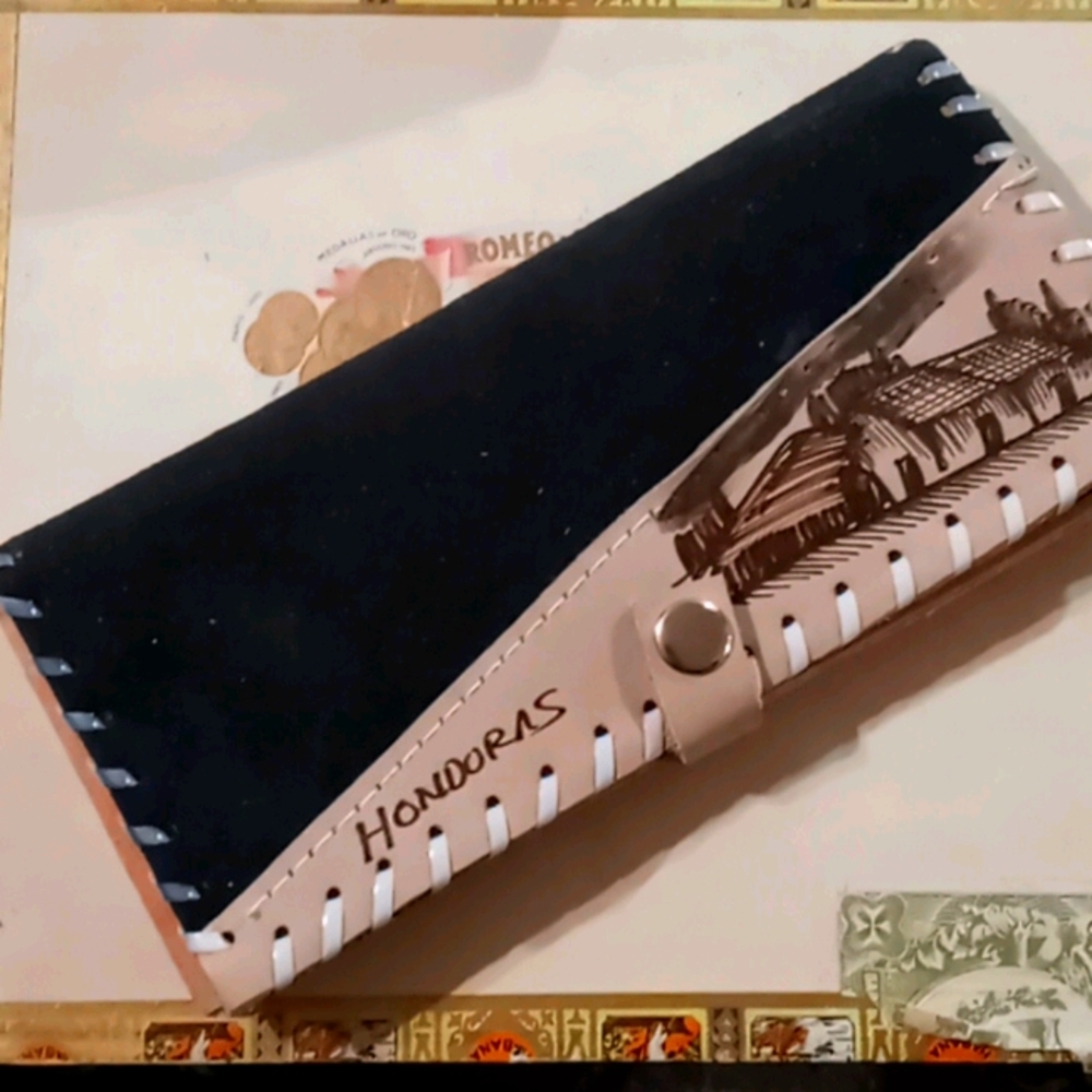 Genuine Suede & Leather wallet made in Honduras